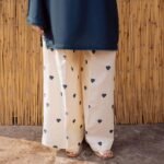 Hearts 2PC Blue Embroidered Lawn Suit