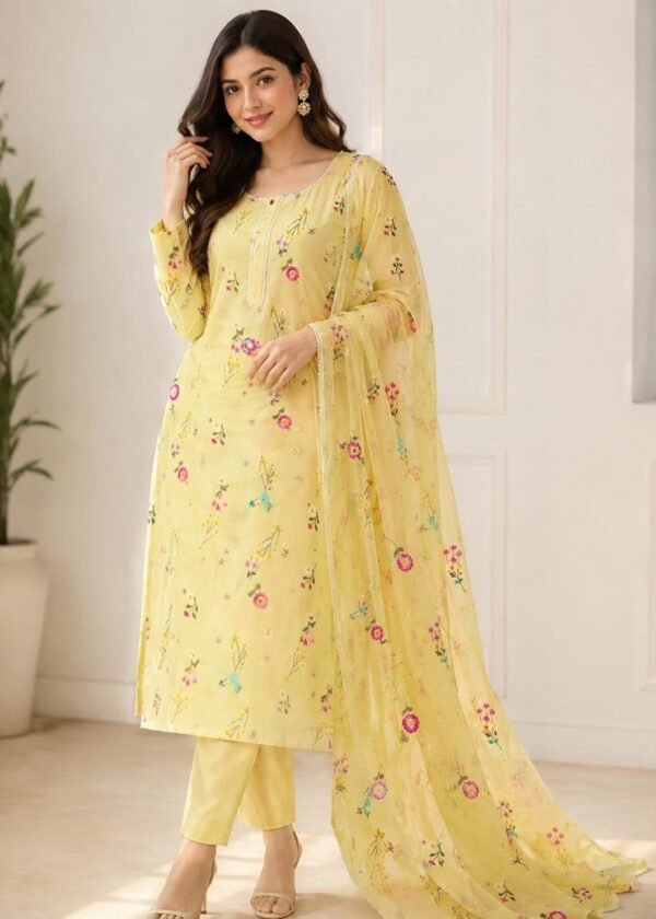 premium Embroidery Dhanak 3pc Article